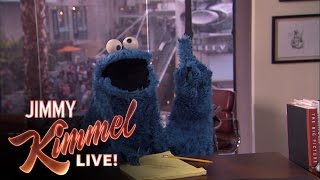 Cookie Monster Writes Jokes for Jimmy Kimmel [upl. by Nolak845]