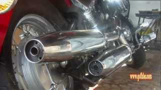 Yamaha Dragstar Exhaust Modification  No rejet [upl. by Faydra]