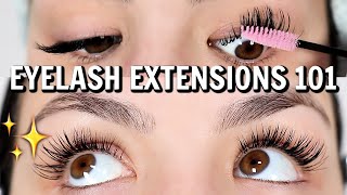 EYELASH EXTENSIONS 101  Everything You NEED To Know About Eyelash Extensions [upl. by Kristina]