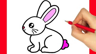 COMO DIBUJAR UN CONEJO DE PASCUA  DIBUJAR UN CONEJITO DE PASCUA [upl. by Stockwell]