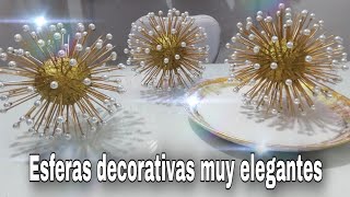 COMO HACER ESFERAS DECORATIVAS SENCILLAS Y ELEGANTES [upl. by Richlad]