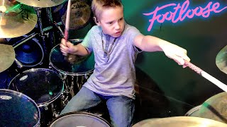 9 Year Old DRUMMING SENSATION FOOTLOOSE Cover Will BLOW Your Mind [upl. by Aynatahs186]