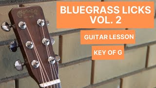 Bluegrass Licks Vol 2 Guitar Lesson [upl. by Ahsaetan]