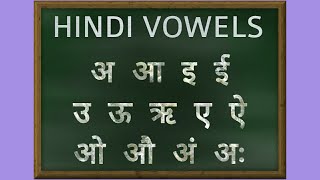 Hindi Vowels Pronunciation  Learn Hindi Alphabets [upl. by Nayve]