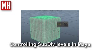 How to control Subdivision levels in Maya [upl. by Llenrrad]