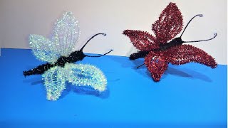 Como hacer una mariposa con limpiapipas fácilmake butterfly pipe cleaners [upl. by Laeynad992]