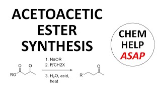 acetoacetic ester synthesis [upl. by Nej]