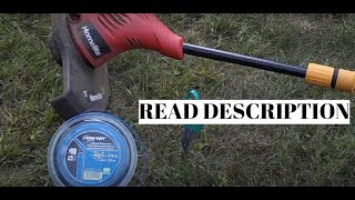 READ DESCRIPTION FIRST How to Replace Homelite Weed Eater String  13quot Dual Sided Spool Technique [upl. by Biagio]