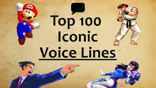 100 Most Iconic Video Game Voice Lines 19912020 [upl. by Netsirk]