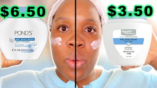 Ponds Dry Skin Cream vs Equate Beauty Dry Skin Facial Moisturizer Drugstore Skincare for DRY SKIN [upl. by Limbert]