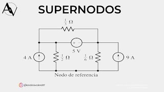 SUPERNODOS CIRCUITOS ELECTRONICOS EJERCICIO 1 [upl. by Brent]