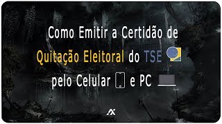 TUTORIAL  Como EMITIR a Certidão de Quitação Eleitoral no TSE [upl. by Nathanil742]