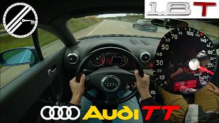 Audi TT 18 T Roadster  180 PS  Top Speed Drive German Autobahn No Speed Limit POV [upl. by Jayson]