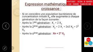 Cours Croissance bactérienne [upl. by Llireva]