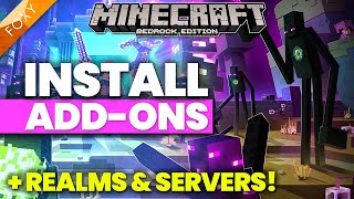 MCPE  BEDROCK  How to install Addons Easy Tutorial [upl. by Trix]