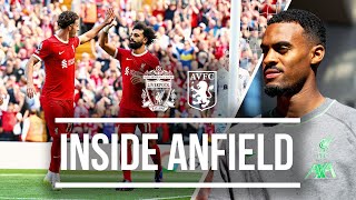 INSIDE ANFIELD Liverpool 30 Aston Villa  Szoboszlai goal amp Gravenberch reacts to YNWA [upl. by Natalie61]