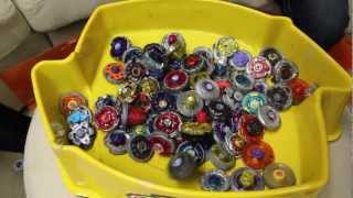 100 BEY COLLECTION Battle  Beyblade Marathon [upl. by Nahtnanhoj846]