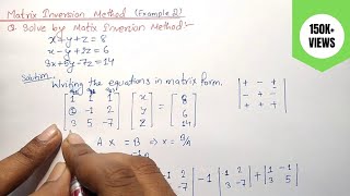 Matrix inverse method  matrix inverse 3x3 [upl. by Eicnarf]