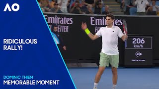 Dominic Thiem Wins JawDropping Point  Australian Open 2024 [upl. by Haramat]