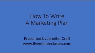 How To Write A Marketing Plan [upl. by Harim2]