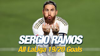 ⚡ ALL of Sergio Ramos 201920 LaLiga goals for Real Madrid [upl. by Anrim]