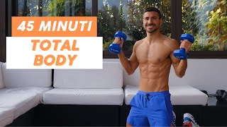 TOTAL BODY COI PESI 45 Minuti Cotto al Dente [upl. by Cara]