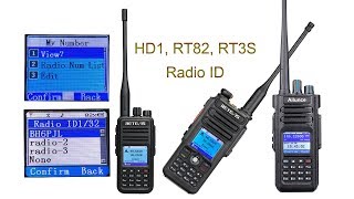 Ailunce HD1 Retevis RT82 RT3S Radio ID Setting and Using [upl. by Marks]