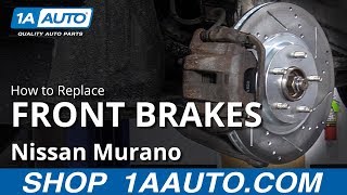 How to Replace Front Brakes 0914 Nissan Murano [upl. by Nnaear]