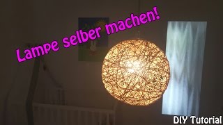 LAMPE  LAMPENSCHIRM SELBER MACHEN  Basteln für Anfänger  DIY Tutorial [upl. by Trabue]