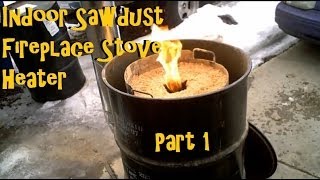 Sawdust Stove Cabin Garage Rocket Stove Heater PART 1 [upl. by Margie]