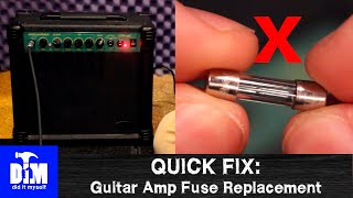 Quick Fix Guitar Amp Fuse Replacement [upl. by Ortrude728]