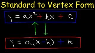 Standard Form to Vertex Form  Quadratic Equations [upl. by Ahseer]