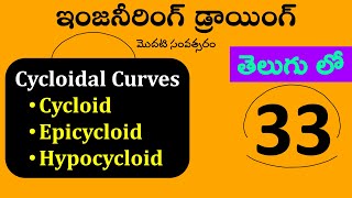 How to Draw Cycloidal curves  Cycloid Epicycloid Hypocycloid CycloidsInTelugu Drawing [upl. by Ellis]