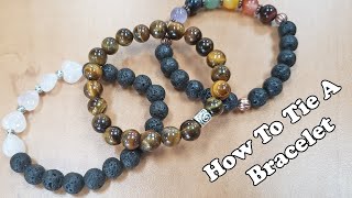 How To Tie A Bracelet Knot Jewelry Making Tutorial [upl. by Hooker922]