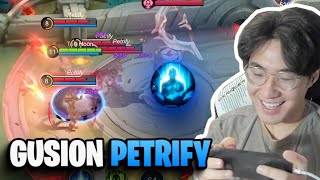 Gusion mid with PETRIFY  Mobile Legends [upl. by Anelah602]