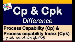 Cp amp Cpk Difference Process capability amp Process Capability Index हिंदी में [upl. by Arihsaj]