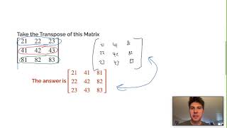 How to Find the Transpose of a 3x3 matrix [upl. by Freedman]