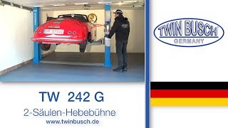 TW 242 G  Die Garagenhebebühne von TWIN BUSCH® [upl. by Ecinehs]