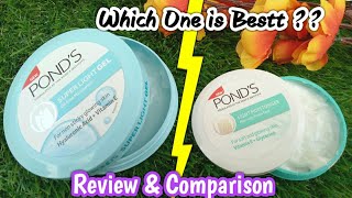 Ponds Super Light Gel Vs Ponds Light Moisturizer Review Demo amp Comparison [upl. by Pastelki963]