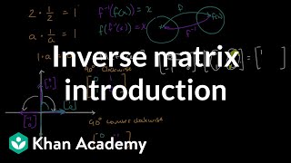 Inverse matrix introduction  Matrices  Precalculus  Khan Academy [upl. by Jillana]