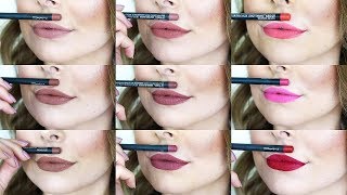 MAC Lip Liner Swatches  Soar Stripdown Whirl Cherry amp more [upl. by Aerda]