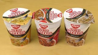 Nissin Cup Noodles Curry Tomato Mushrooms [upl. by Aicekal139]