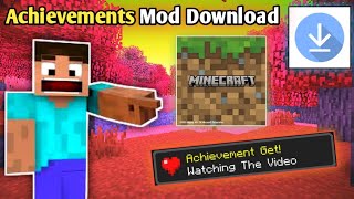 Advancement Mod Download For Minecraft Achievement Mod PE [upl. by Cuthbertson]