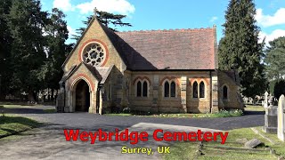 Weybridge Cemetery Surrey UK A walk among the memorials [upl. by Blase]