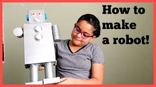 HOW TO MAKE A RECYCLED ROBOT SPRING BREAK HOMEWORK [upl. by Drarreg349]