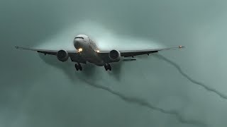 Storming the Rain Clouds SkyCargo 777 4K [upl. by Zoa679]