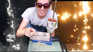 Pouring Molten Metals into Water COOL Aluminum Thermite Lead  More [upl. by Kutzer]