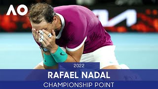 RecordBreaker Rafael Nadal Championship Point  Australian Open 2022 [upl. by Corwin]