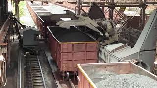 Wagon tippler operation at Jindal Steel Tornagallu Karnataka [upl. by Birdella86]