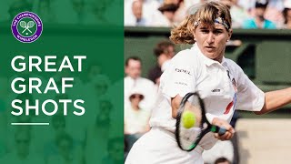 Steffi Graf  Great Wimbledon Forehands [upl. by Yerffe360]